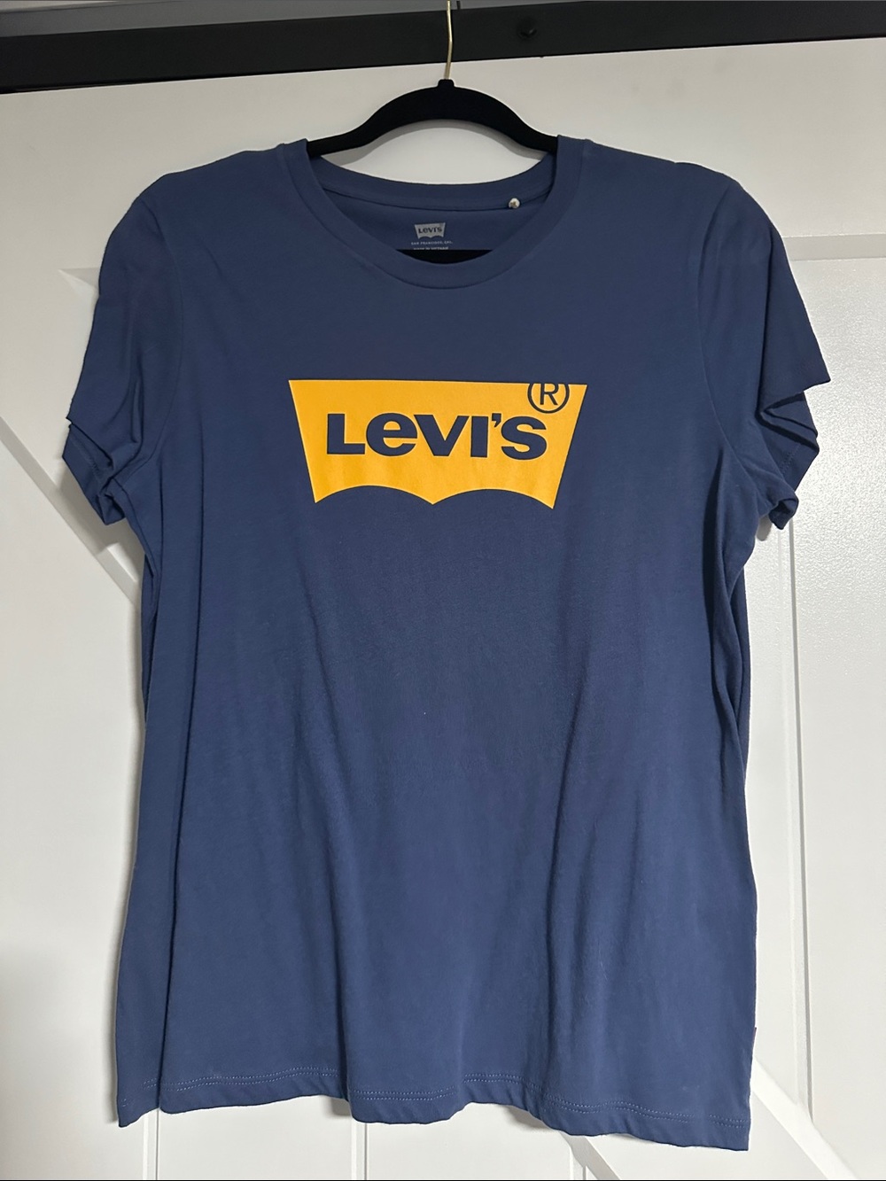Levi's Blue T-Shirt with Yellow Logo